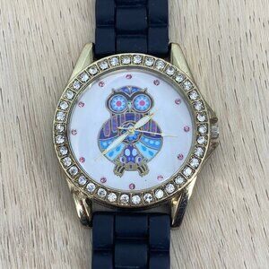 Jessica Carlyle Owl Rhinestone Analog Watch​​​​​​